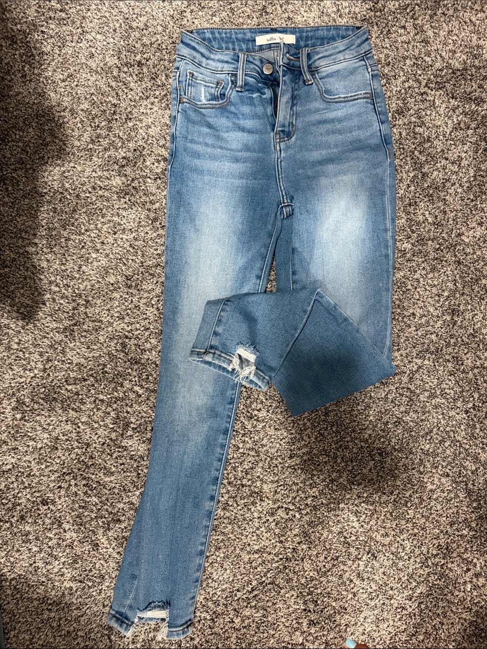 Slim Stretch Skinny Jeans in Medium Blue Wash